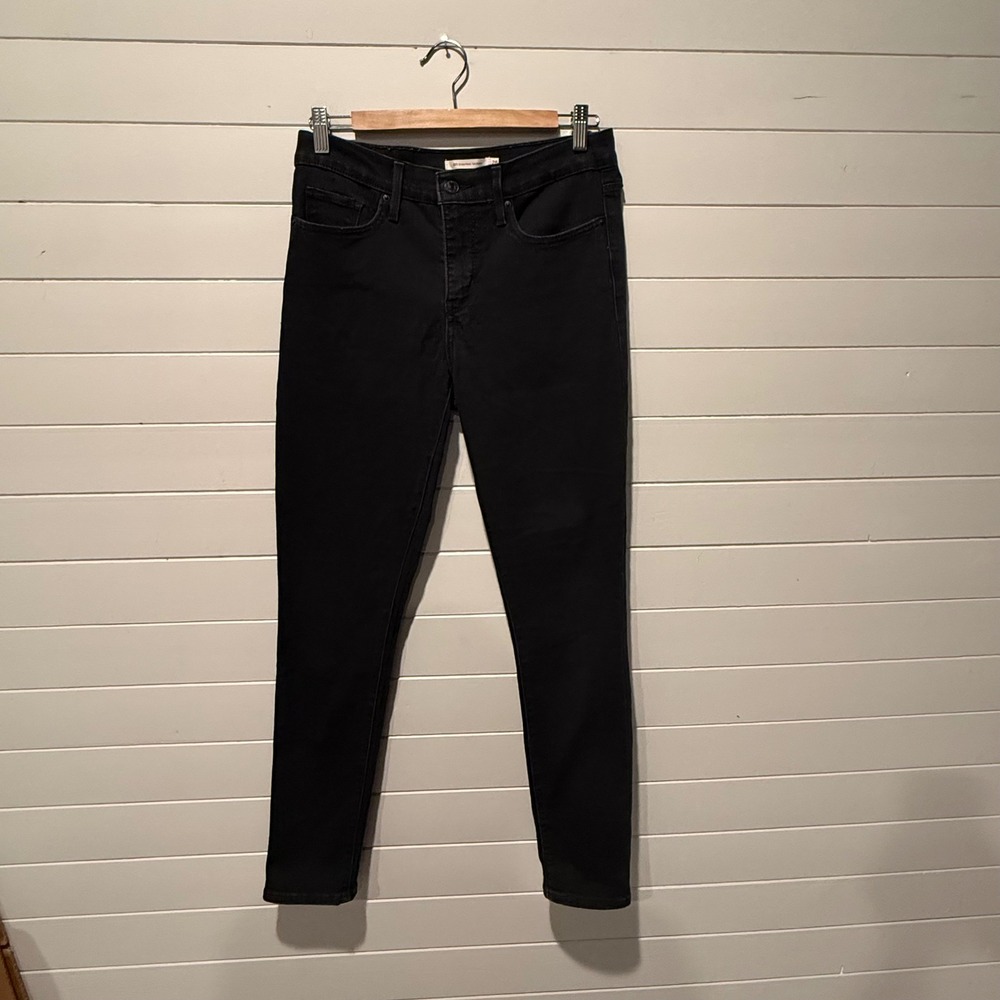 Levi's 311 Shaping Skinny Womens Jeans 28 Black Stretch Denim 19626-0000